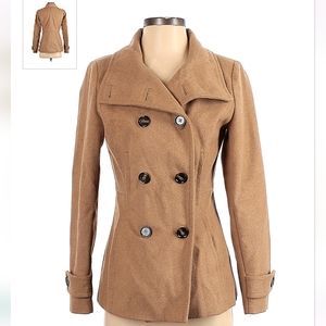 H&M brown peacoat women's 4 NWT